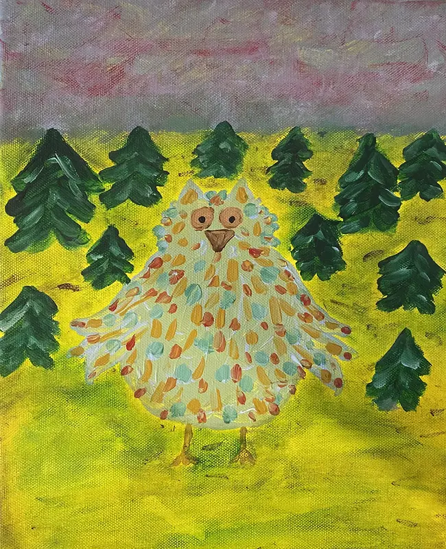 Akrylmålning Forest Wisdom av Kicki Pallin