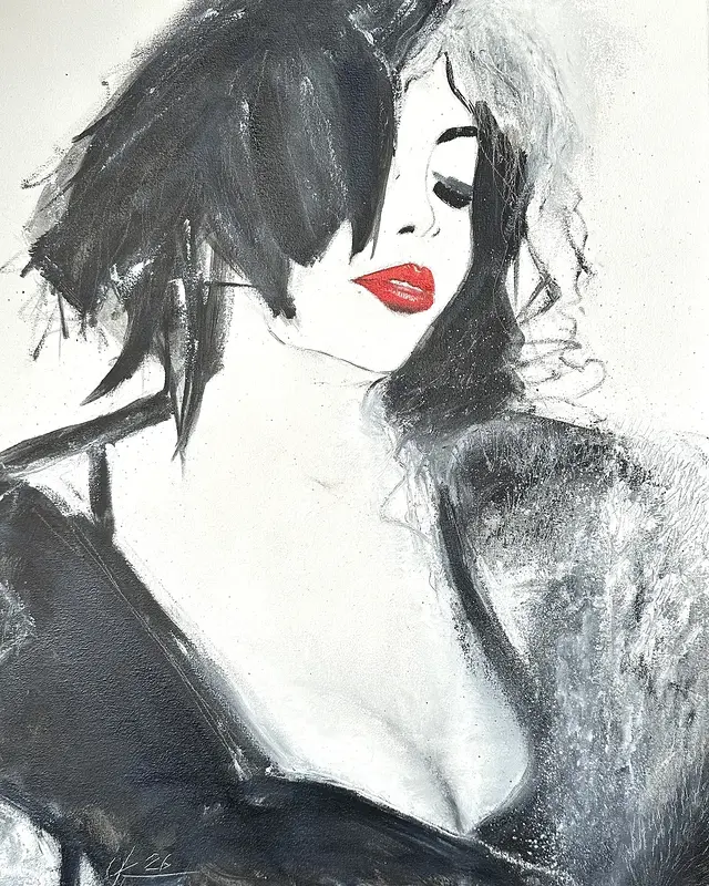 Oljemålning Tystnadens anatomi av Olga Kharyakova