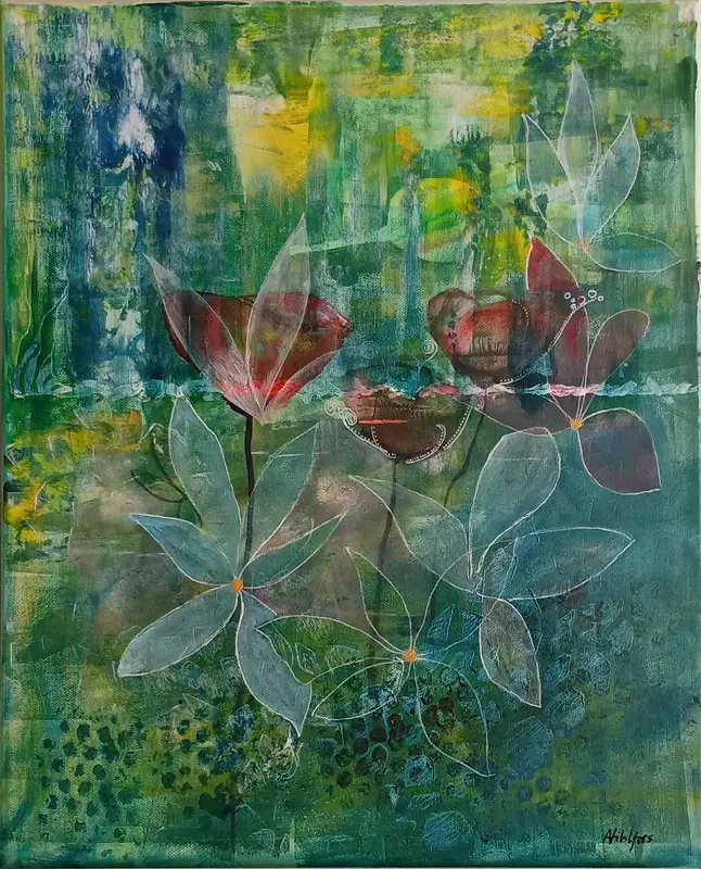 Akrylmålning Vårdröm av Agneta Nihlfors