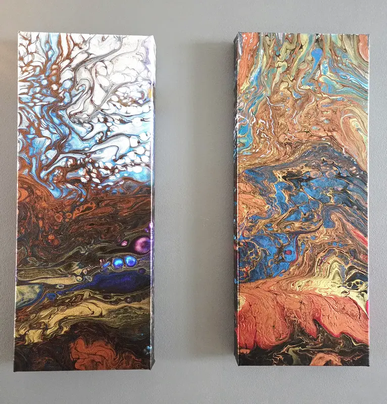 Akrylmålning Solarstorm twins av Art_by_theresew Vesterlund