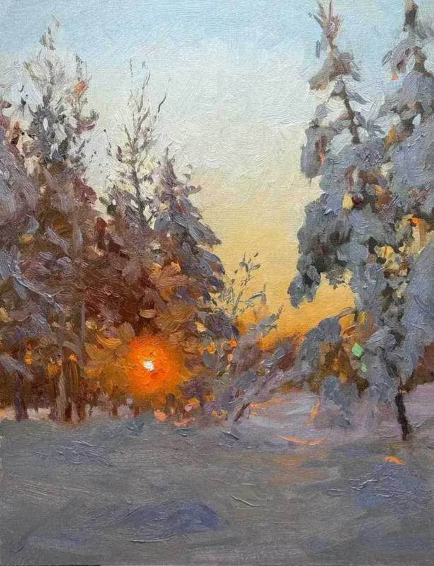 Oljemålning Solstice av Nils Danielsson