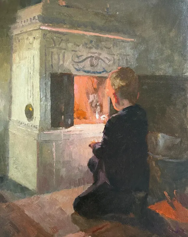 Oljemålning Firestarter av Nils Danielsson