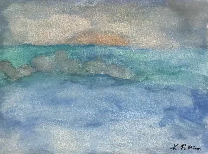 Akvarell Key West Sunset av Kicki Pallin