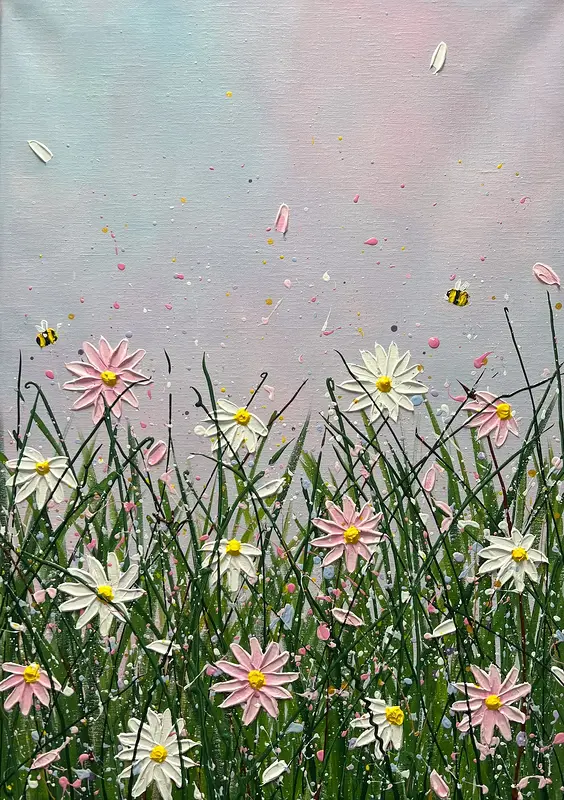 Akrylmålning Meadow No.2 av Veronica Fuchs