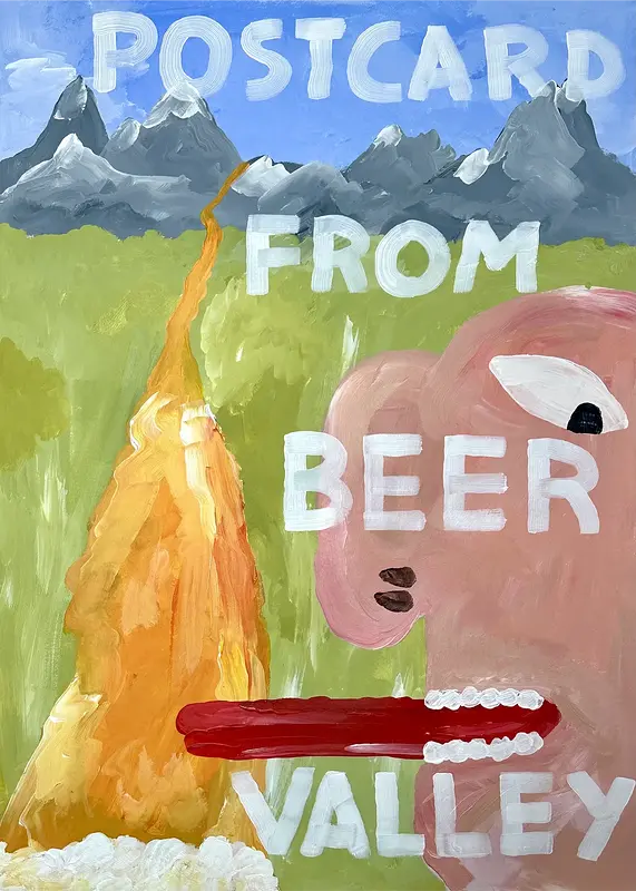 Akrylmålning Postcard from beer valley av Magnus Hedin