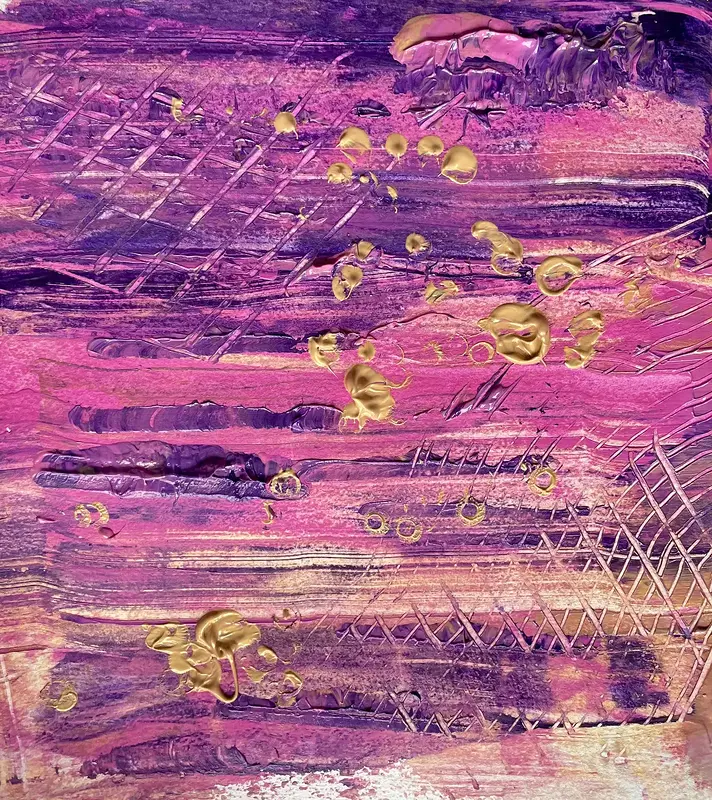 Akrylmålning Purpur av Gunilla Tuvin