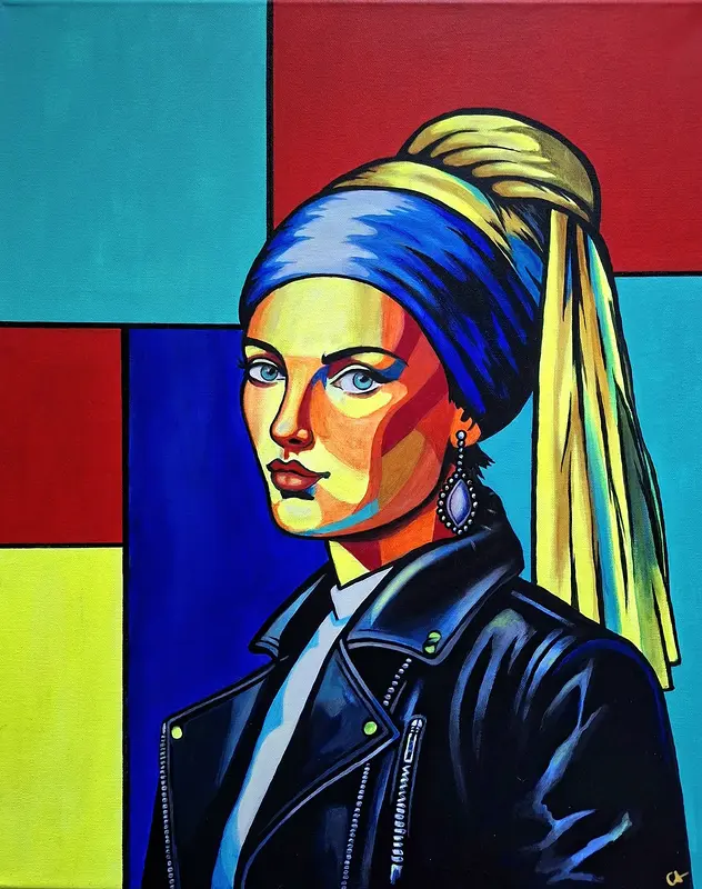 Akrylmålning This is not Vermeer av Cia Lindén