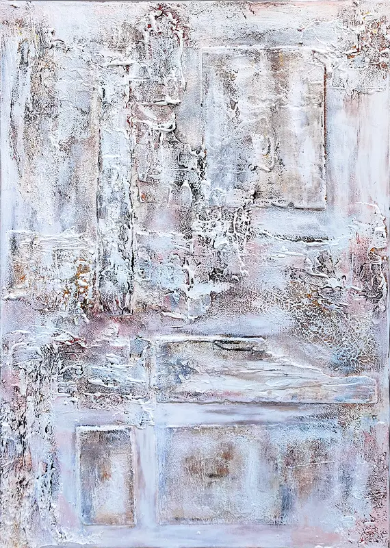 Akrylmålning 114 Come With Me Ivory av Carolina Kotlinska