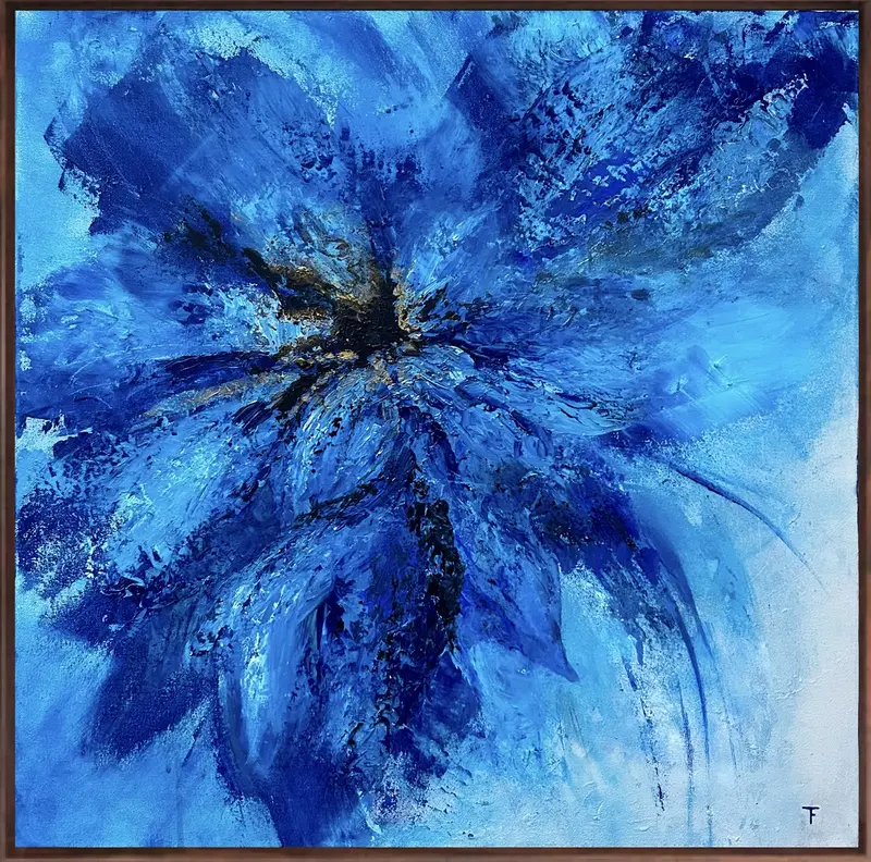 Akrylmålning Blues av Tina Fornbrandt