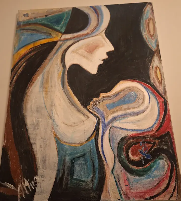 Akrylmålning Amar av Amar Z