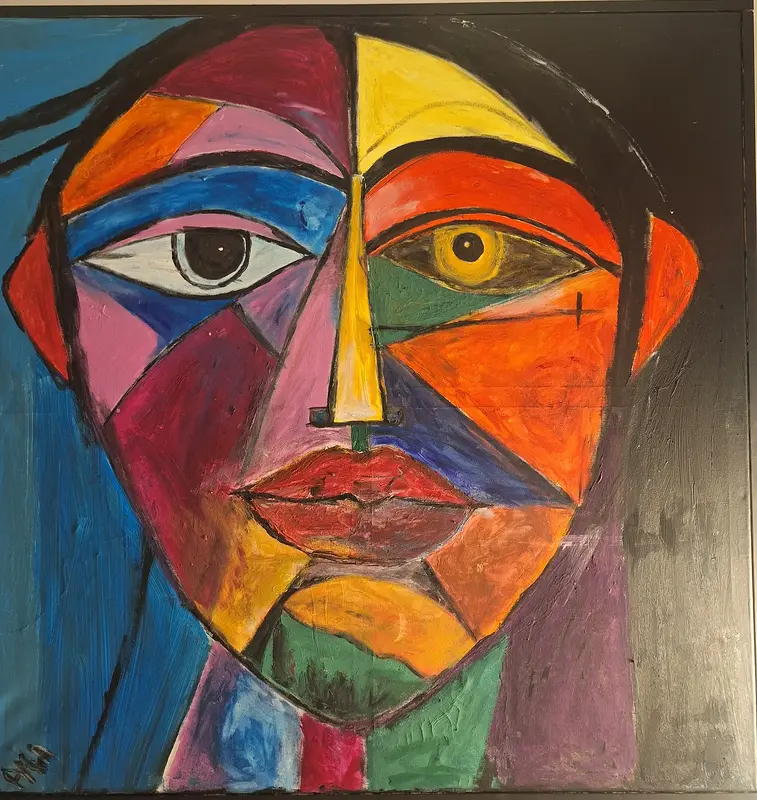 Akrylmålning Amar av Amar Z