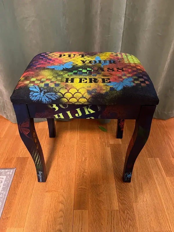 Akrylmålning Mörkblå av Ewa Löfling