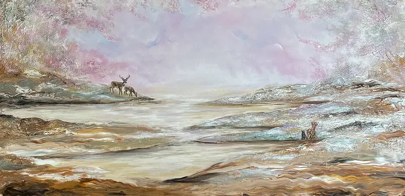 Akrylmålning De som stannar i hjärtat av Yulia Fatkullina