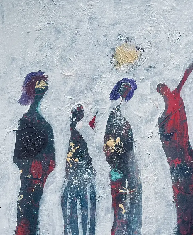 Akrylmålning Väntan av Gunilla Tuvin