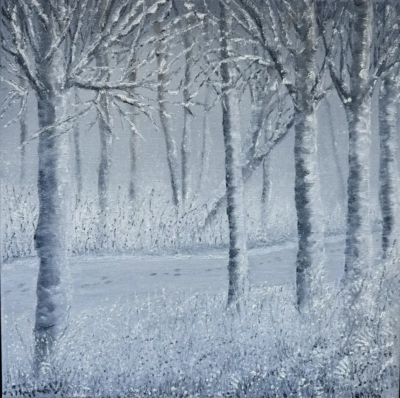 Oljemålning Vinter av Lenitha_art