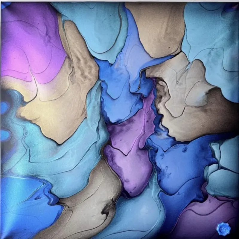 Akrylmålning Tavla i färg av Eva Filubelli