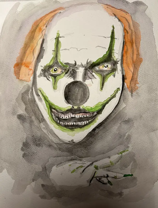 Akvarell Clownen av Conny Johansson