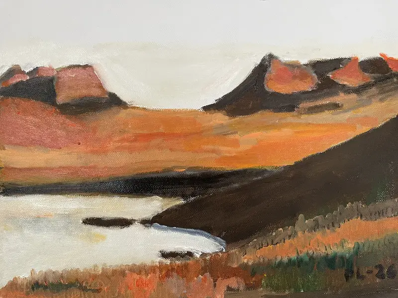 Oljemålning Lapporten av Peter Lundberg