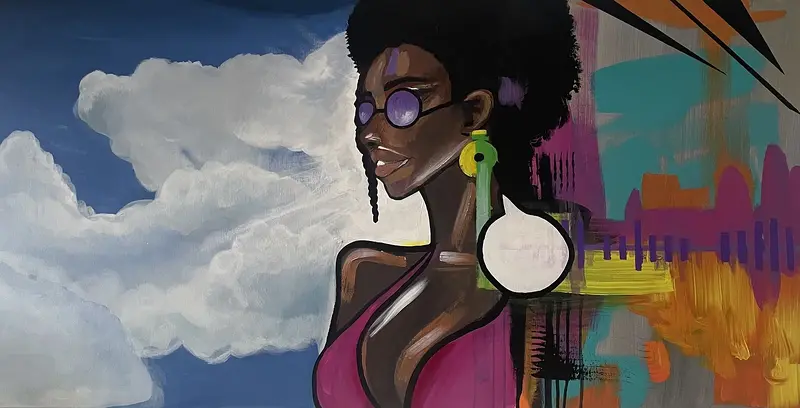 Akrylmålning Metoo av Ana Daukantaite