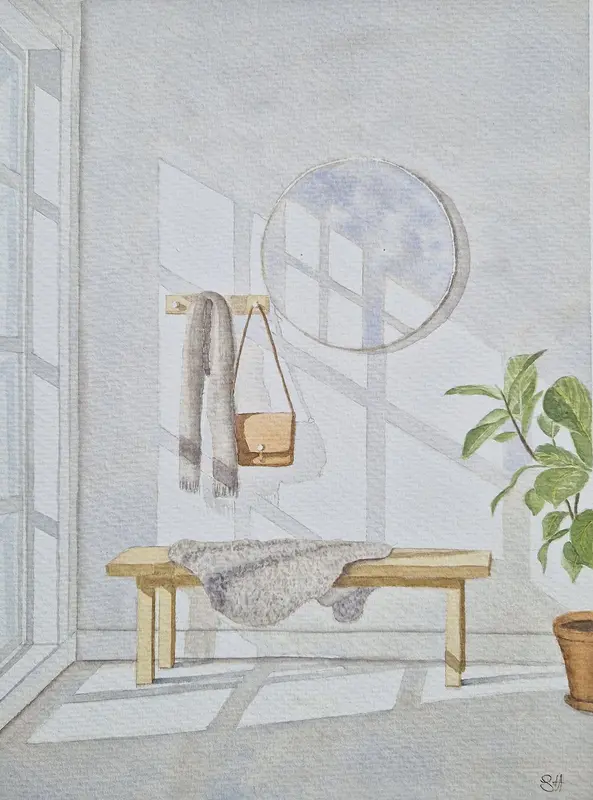 Akvarell När dagen börjar av Susanne Hagemark