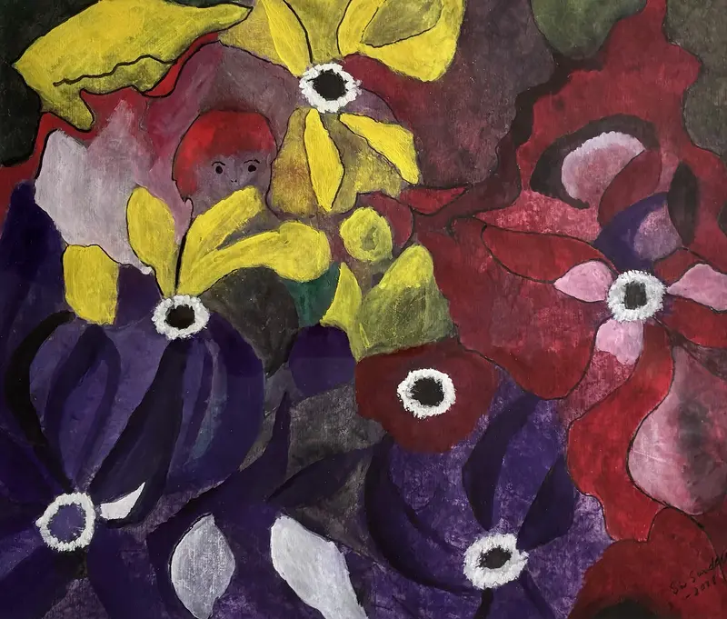 Grabben, inglasad med ram av Siv Sundell