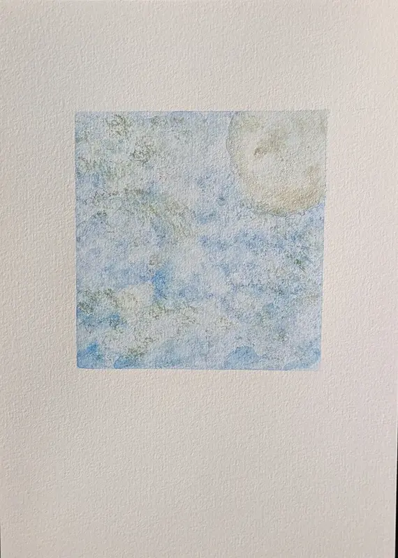 Akvarell Moon av M. Ottosson