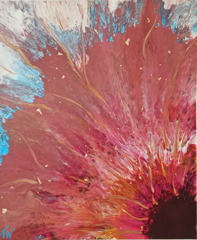 Akrylmålning Ametist flower av Art_by_theresew Vesterlund