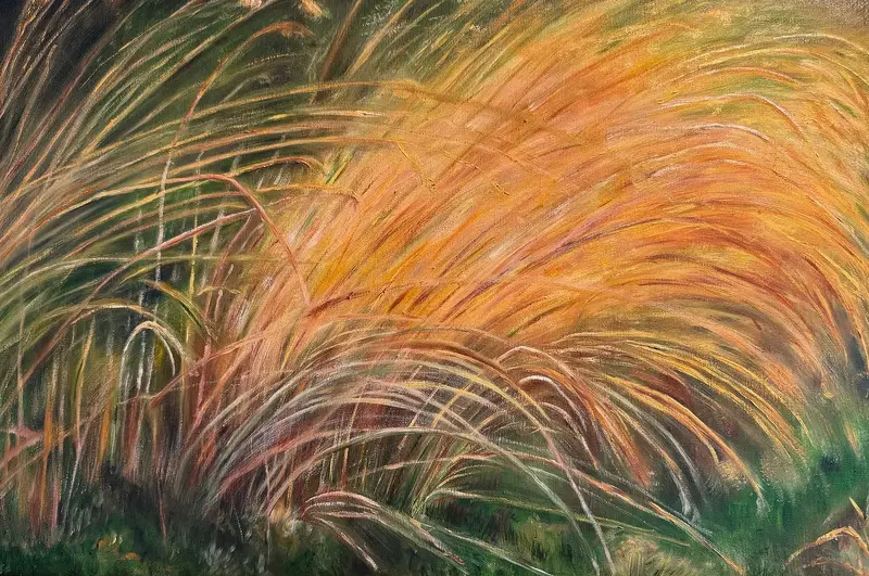 Oljemålning Gräset av Lena Folkesson