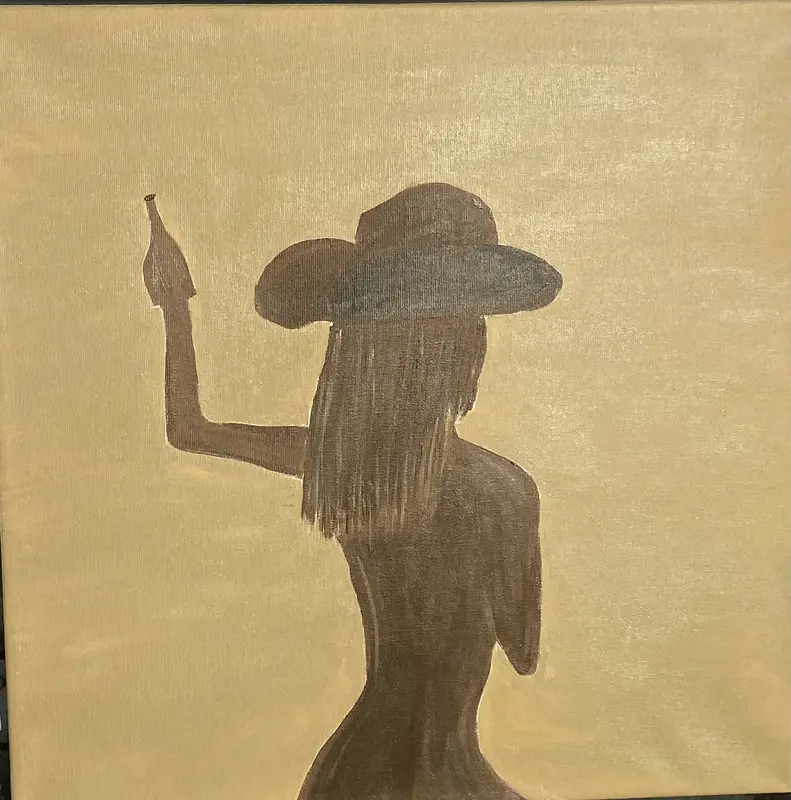 Akrylmålning Cheers cowboy av Maggans Konstgalleri
