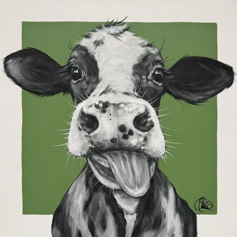 Akrylmålning COW 495 Linnea av Matilda Skoglund