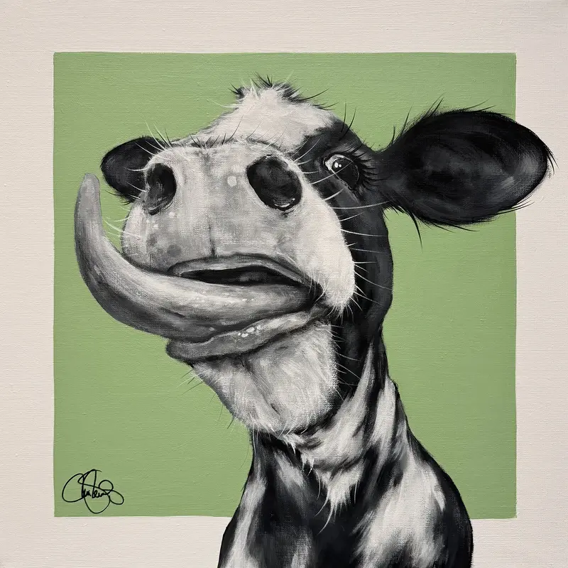 Akrylmålning COW 506 Spout av Matilda Skoglund