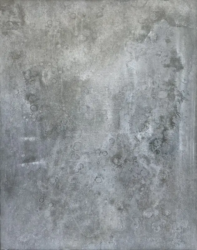 Akrylmålning Into the Frozen Meadow av Johanna Elbe