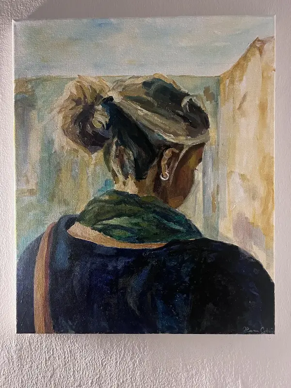 Akrylmålning Deh Arab av Hanna Grkovic