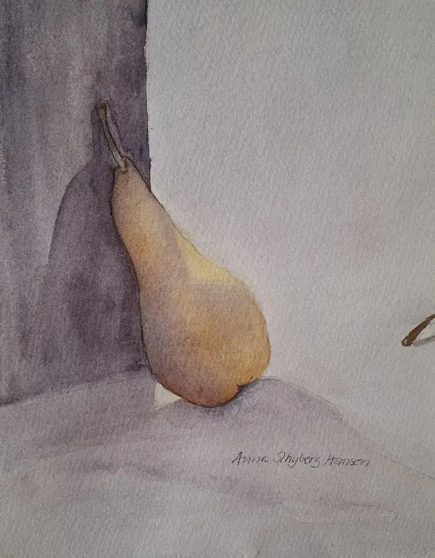 Akvarell Ensam av Anna Schyberg Hansen