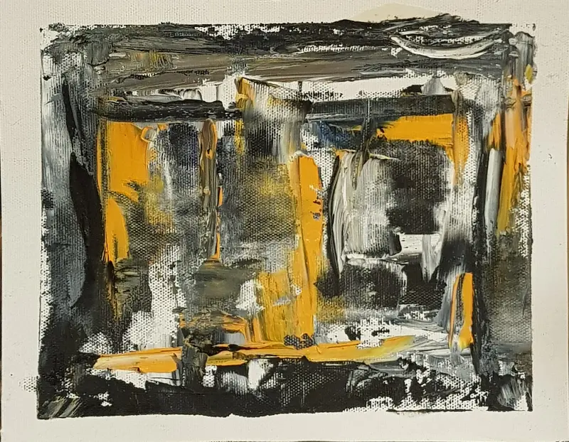 Oljemålning Yellow av Anders Lindgren