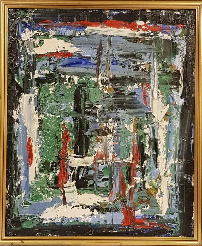 Oljemålning Untitled av Anders Lindgren