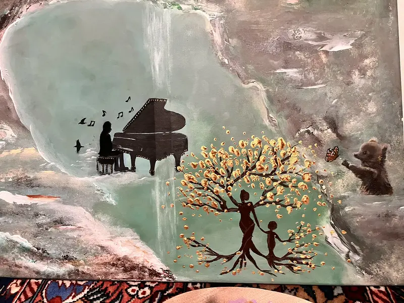 Akrylmålning Liv av Mahsa Kabirifar