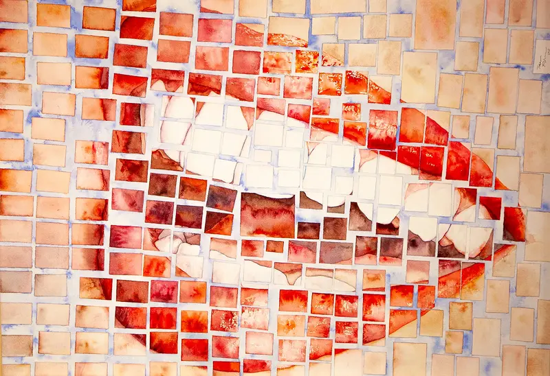 Akvarell Fejksmajlet av Tobias Folkesson