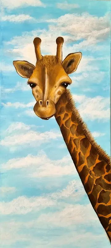 Akrylmålning Long neck av Maria Borgring ( Fd Lindberg)