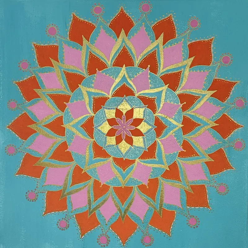 Akrylmålning Sunrise av Maria Bhardwaj
