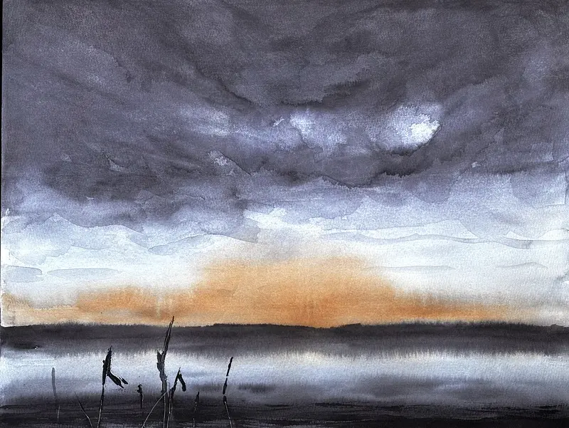 Akvarell After the Front av Emil Trollklint