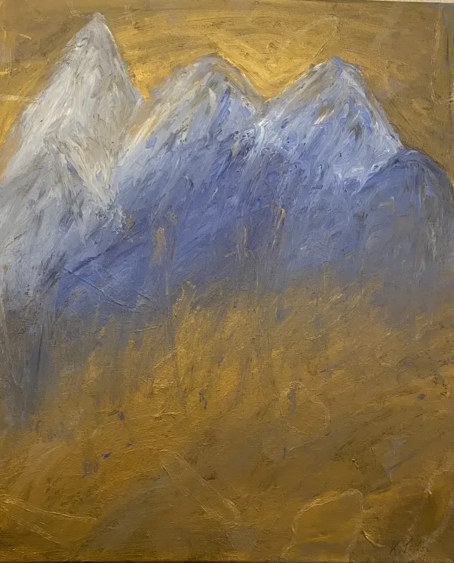 Akrylmålning In the Himalaya av Kicki Pallin