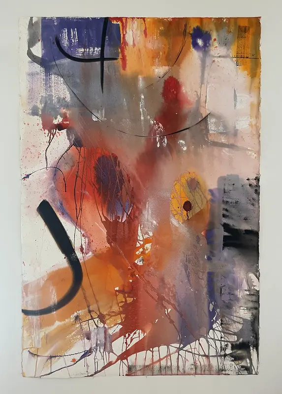 Akvarell Improvisation I av Dag Lundblad