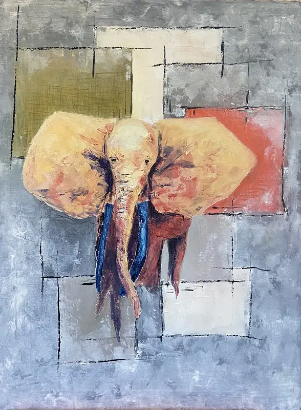 Oljemålning Adjust or die av Jeanette Krantz Adner