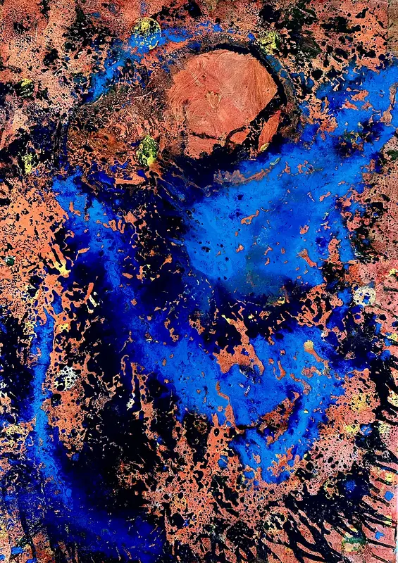 Oljemålning Blue ghost av Bengt O Björklund