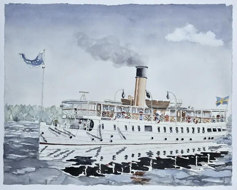Akvarell Blidösund, Harmonie av Cécile Hansson