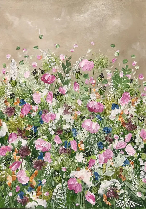 Akrylmålning HIDDEN GARDEN av Anna Artistockholm Brandt