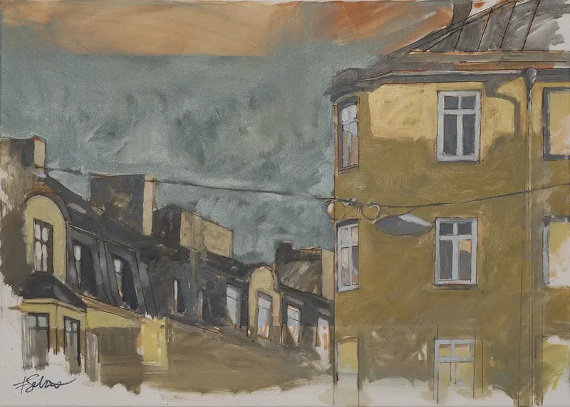 Oljemålning Det var nog här av Fredric Sehéler