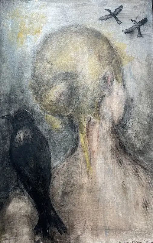 Akrylmålning Cajsa av Emma Lindström