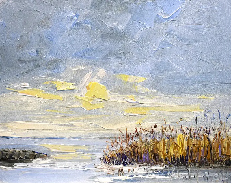 Oljemålning Little light av Sonja Brussen
